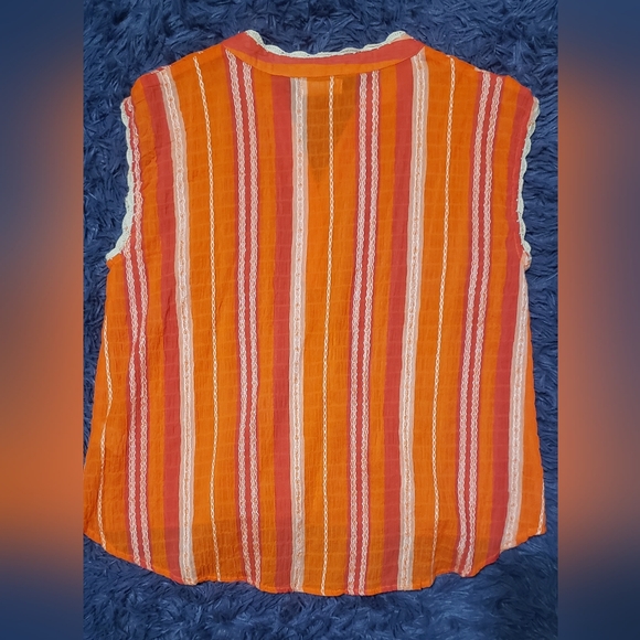 THML Orange Embroidered Top - Picture 4 of 6